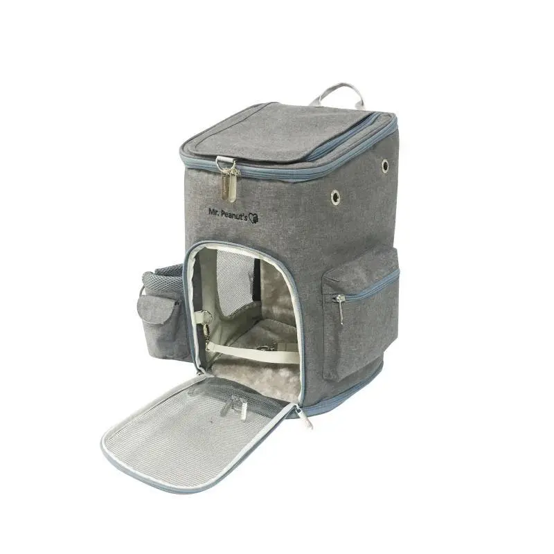 Mr. Peanuts Vancouver Series Backpack Pet Carrier for Smaller Cats and Dogs