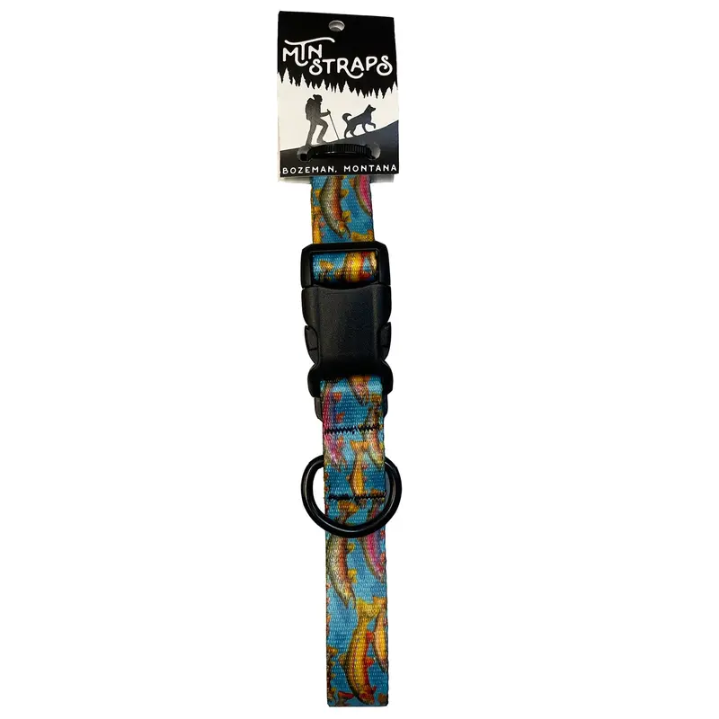 MTN Straps Trout Tales Dog Collar Large 16"-28"