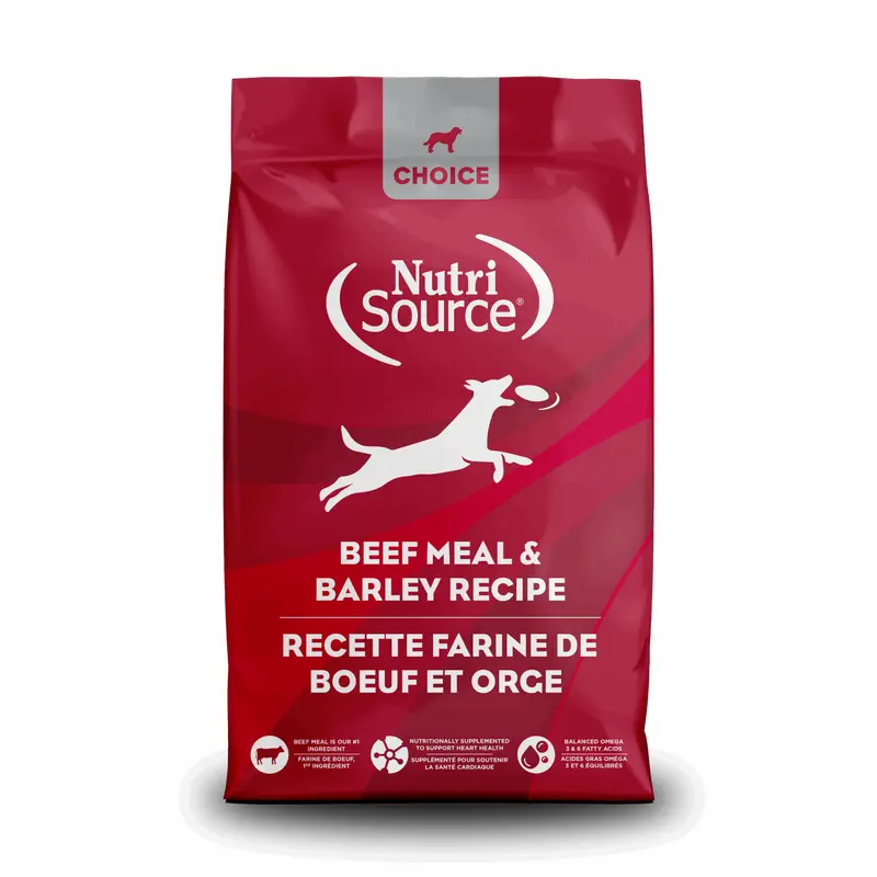 NutriSource Choice Dry Dog Food - Beef & Barley - 40lb Bag