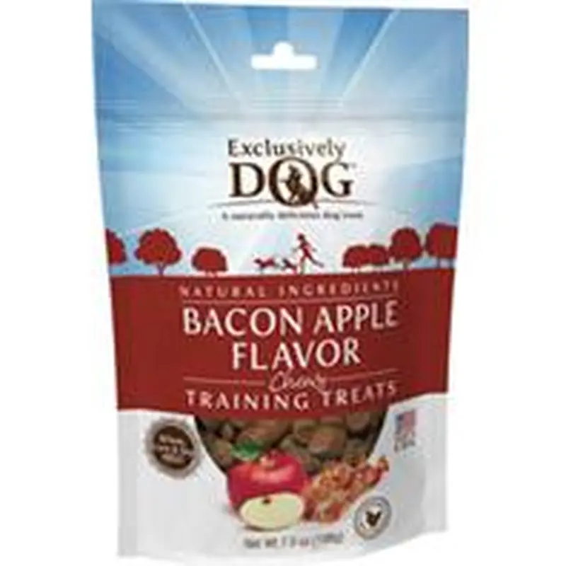 Exclusively Dog Bacon Apple Flavor Chewy Training Treats 7.0 oz