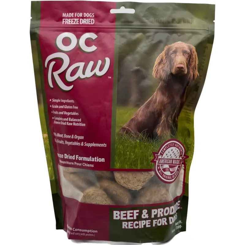 OC Raw Freeze Dried Beef & Produce Sliders 14 oz.