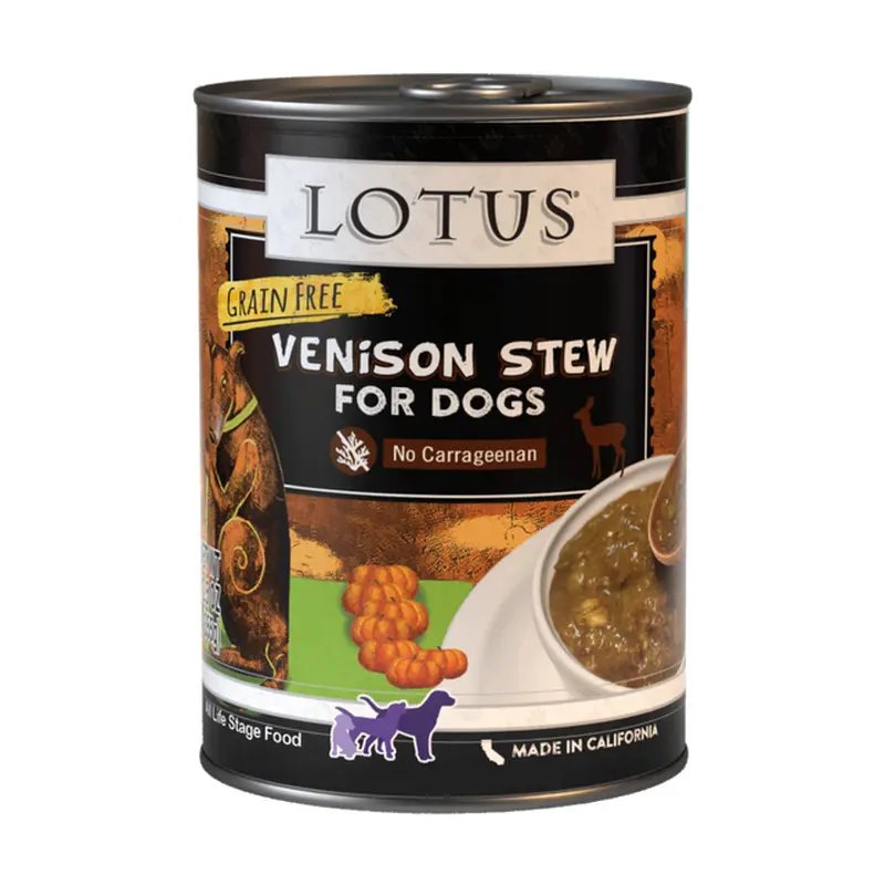 Lotus Stew Venison Recipe Wet Dog Food 12.5oz