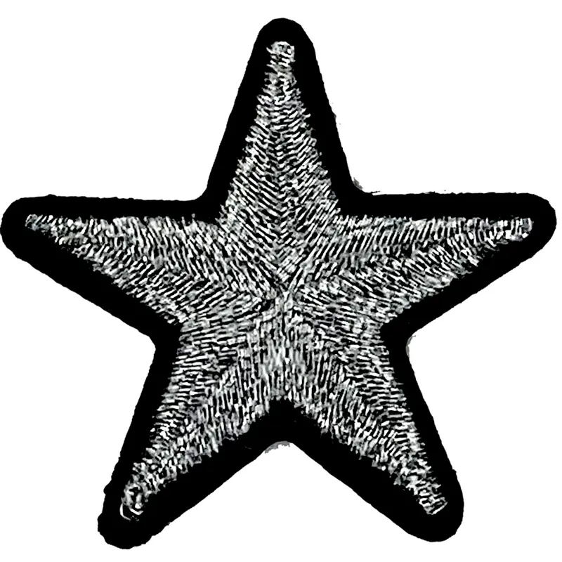 Silver Metallic Star - Patch