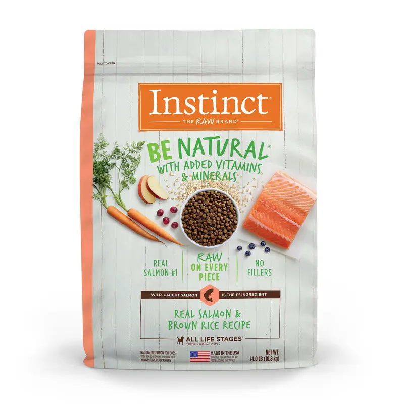 Instinct Adult Be Natural Salmon and Brown Rice Dry Dog Food (24lb)