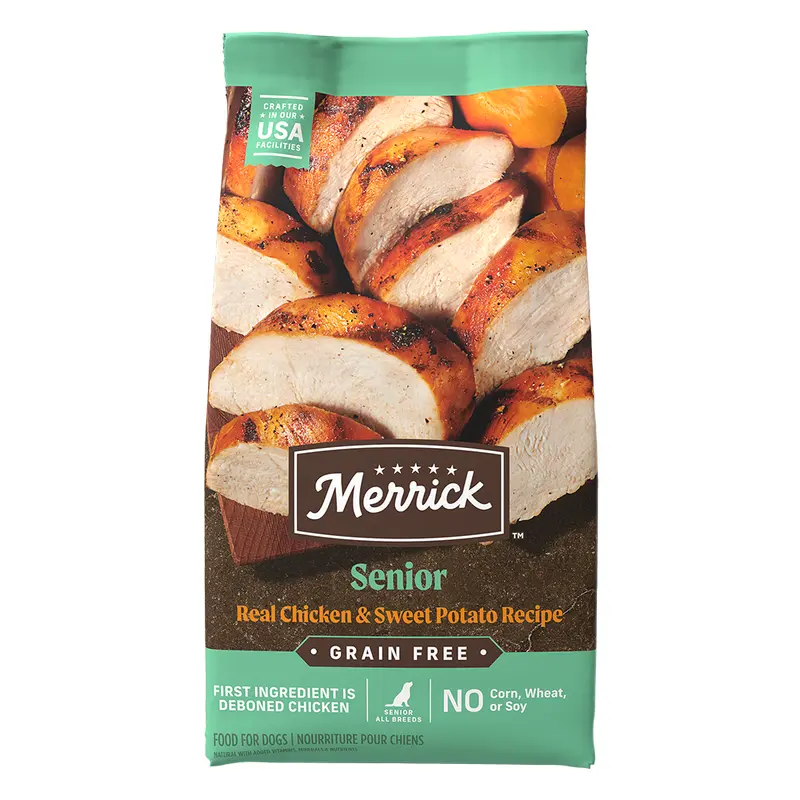Merrick Grain Free Senior Chicken and Sweet Potato Dog Dry Food (4lb)