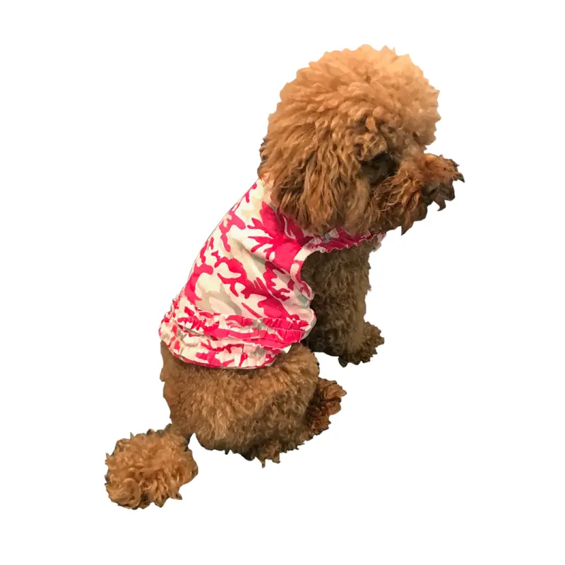 Pink Glitter Camo Tank with Ruffles
