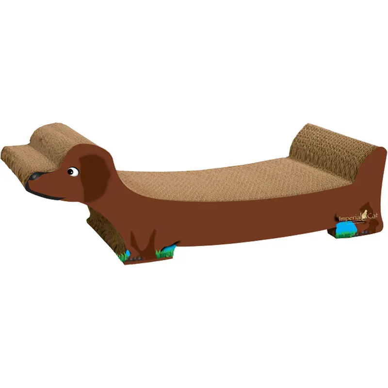 Imperial Cat Scratcher Large Dachshund Brown