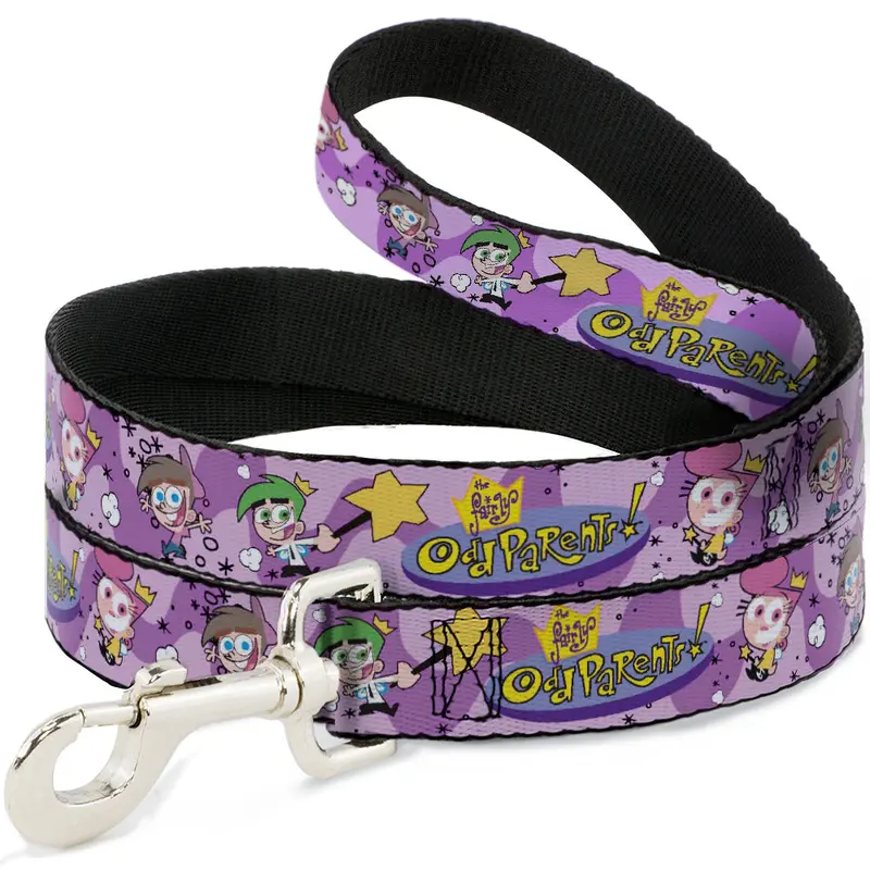 Dog Leash - THE FAIRLY ODDPARENTS Timmy with Cosmo and Wanda Group Pose Pinks