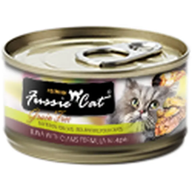 Fussie Cat Can Tuna and Clams in Aspic GF 2.82oz