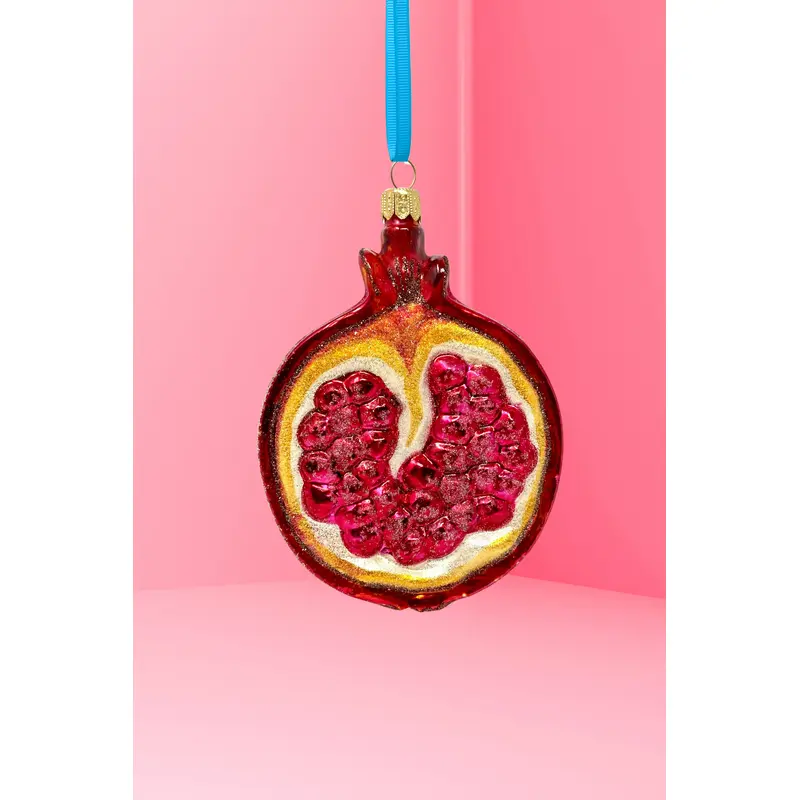 Pomegranate Glass Fruit Ornament