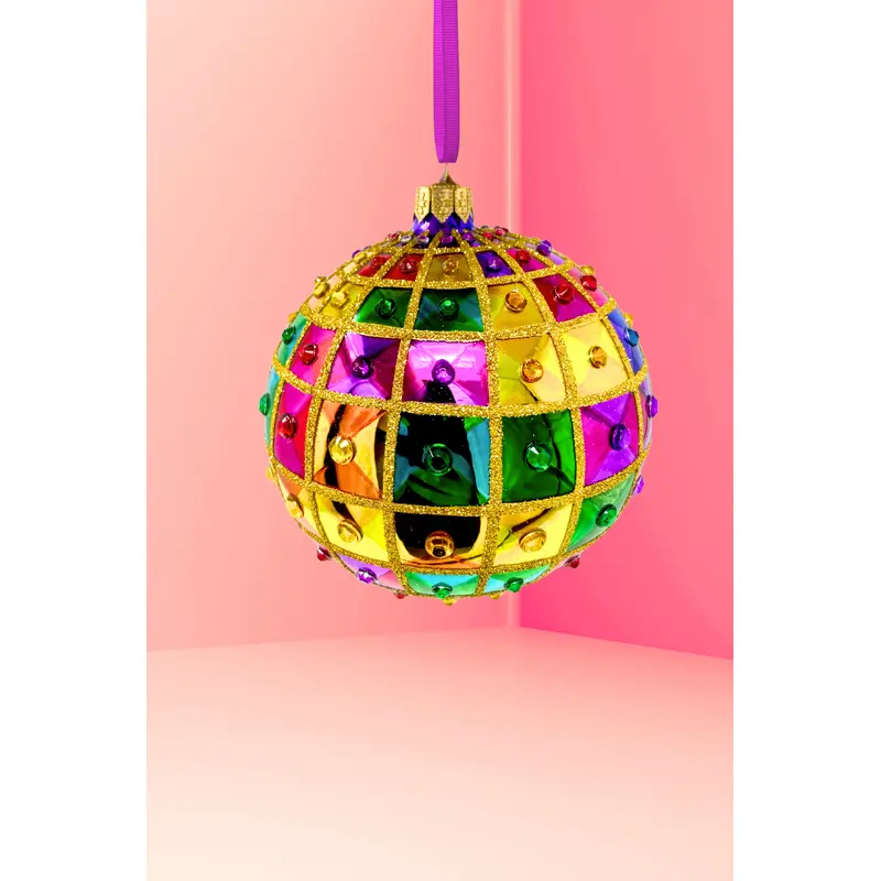 Vegas Nights Rhinestone Glass Bauble