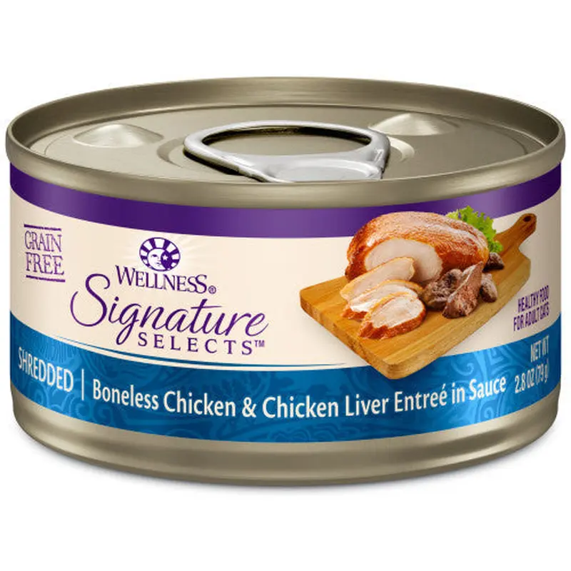 Wellness Core Adult Signature Select Shredded Chicken and Chicken Liver Entree Wet Cat Food (2.8oz)