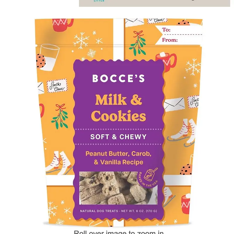 Bocce Milk & Cookies Dog Treats 6 oz.