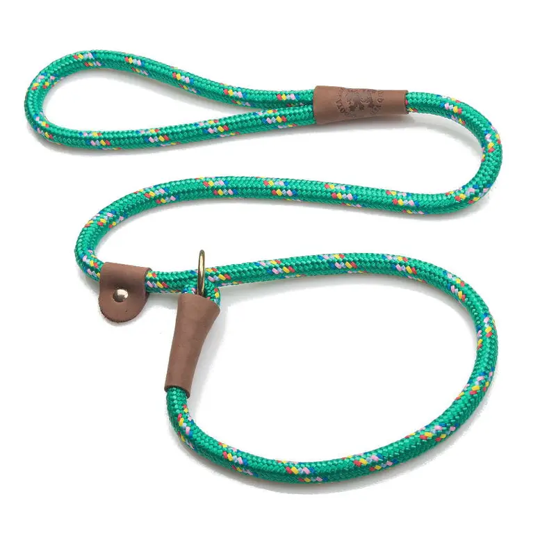 Mendota Products Dog Slip Leash 1/2" X 6' Kelly Conffeti