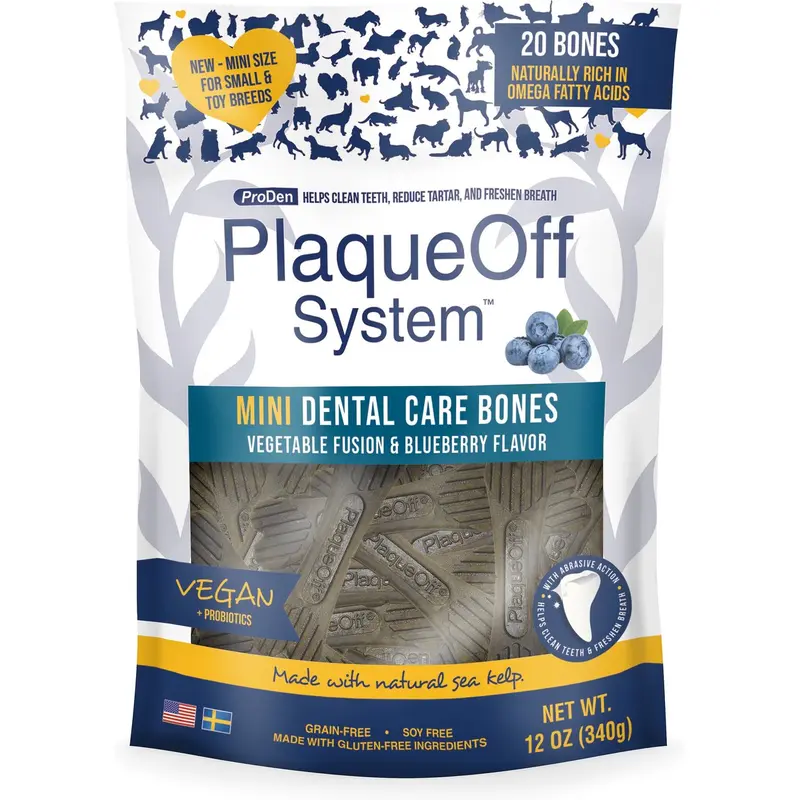 Plaque Off Dental Bones Vegetable Fusion & Blueberry Flavor