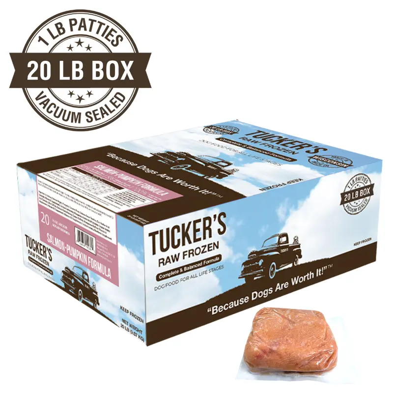 Tucker's' Frozen Salmon & Pumpkin Grain Free Raw Dog Food 20lb