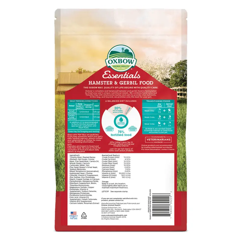 Oxbow Essentials - Hamster & Gerbil Food