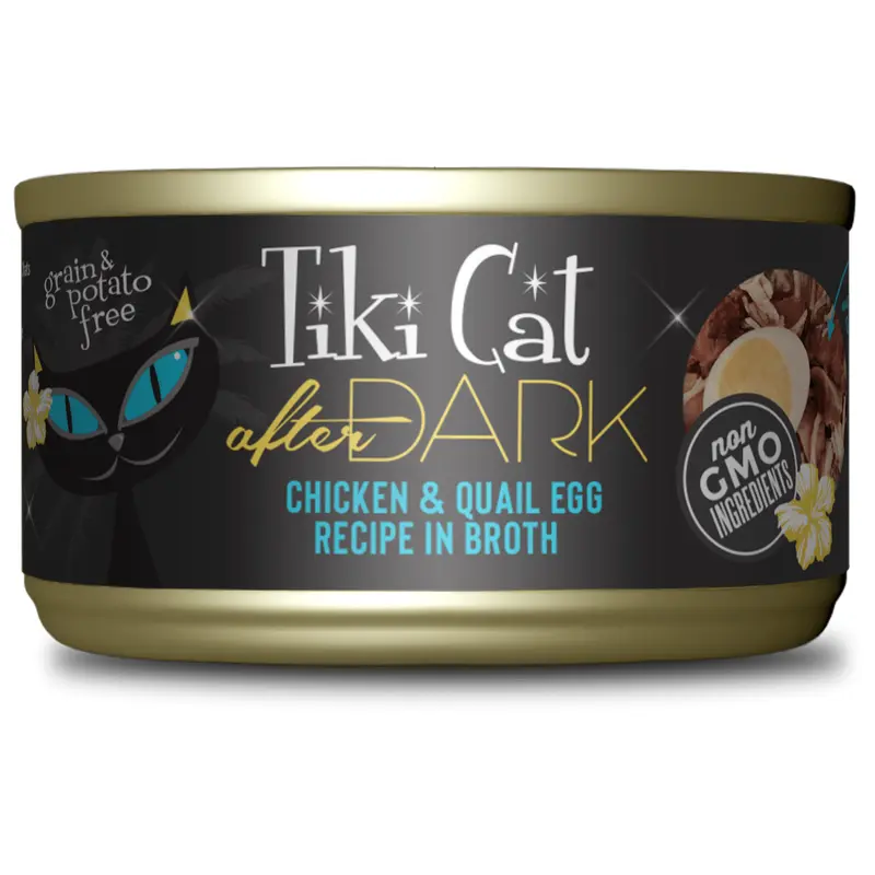 Tiki Cat After DarkTM Chicken & Quail Egg Recipe in Broth