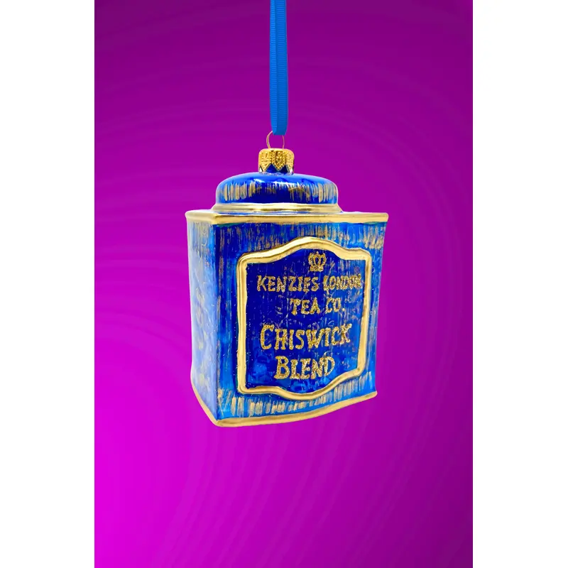 Chiswick Tea Tin Glass Ornament