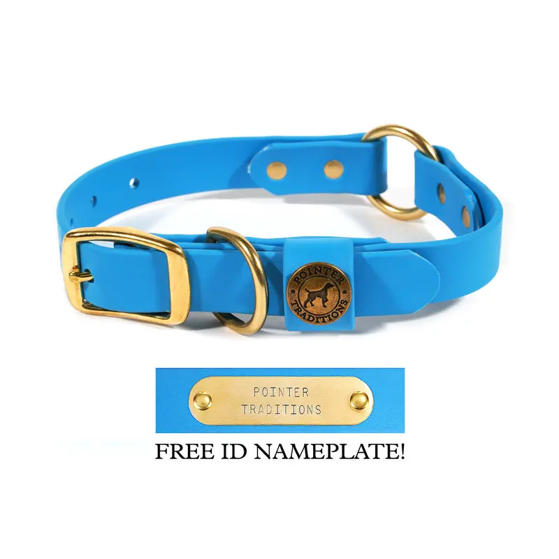 Hunting Dog Center Ring Collar - Sky Blue