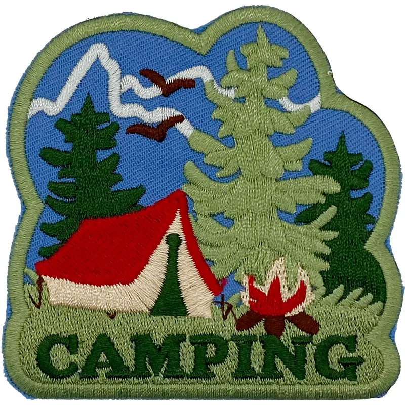 Camping Tent and Fire - Patch