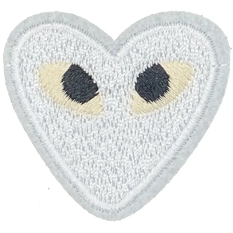 Heart with Eyes (White) - Patch