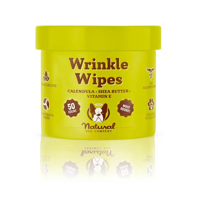 Natural Dog Company Wrinkle Wipes 50 Count