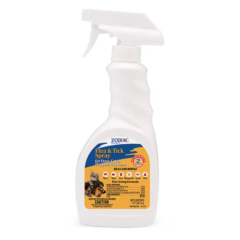 ZODIAC FLEA & TICK SPRAY FOR DOGS, CATS, PUPPIES & KITTENS