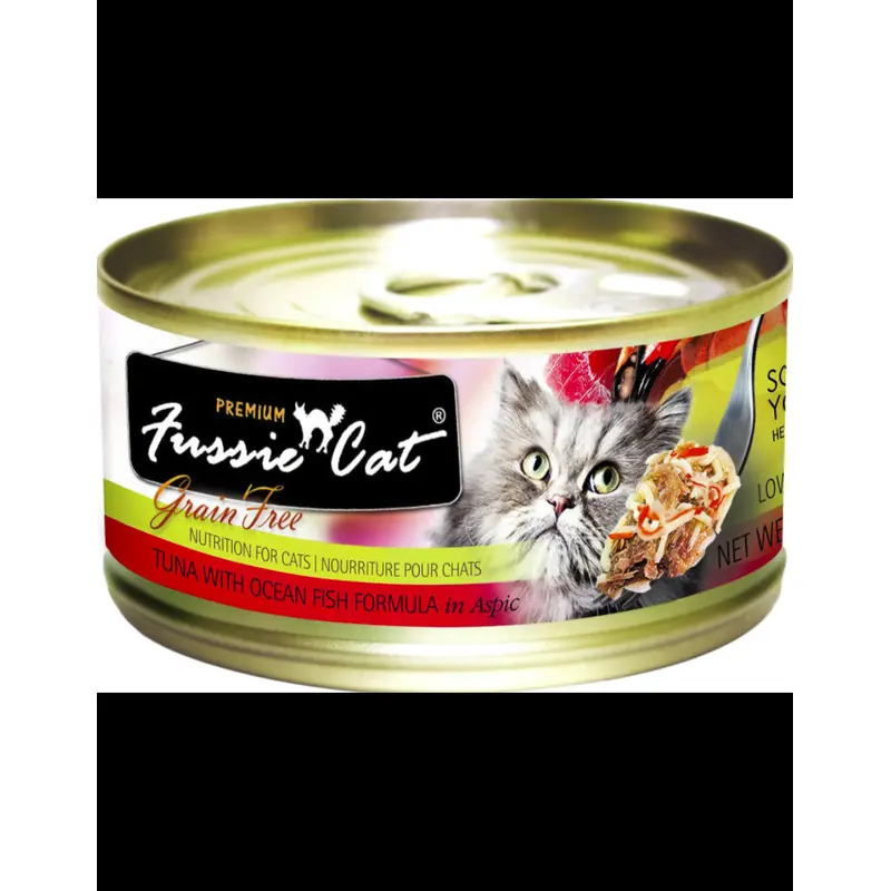 Fussie Cat 5.5 oz Grain Free Tuna with Ocean Cat Food