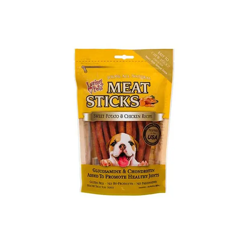 Loving Pets Dog Treat Gourmet Meat Sticks Sweet Potato and Chicken Recipe 8oz