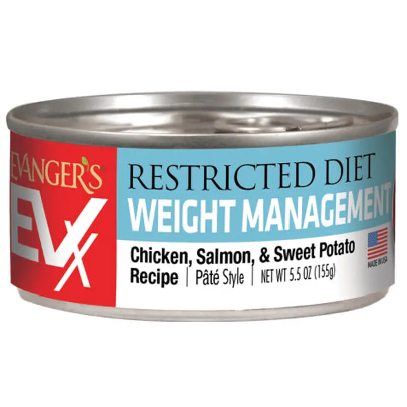 Evanger's EVx Restricted Diet: Weight Management Chicken and Salmon Wet Cat Food 5.5oz