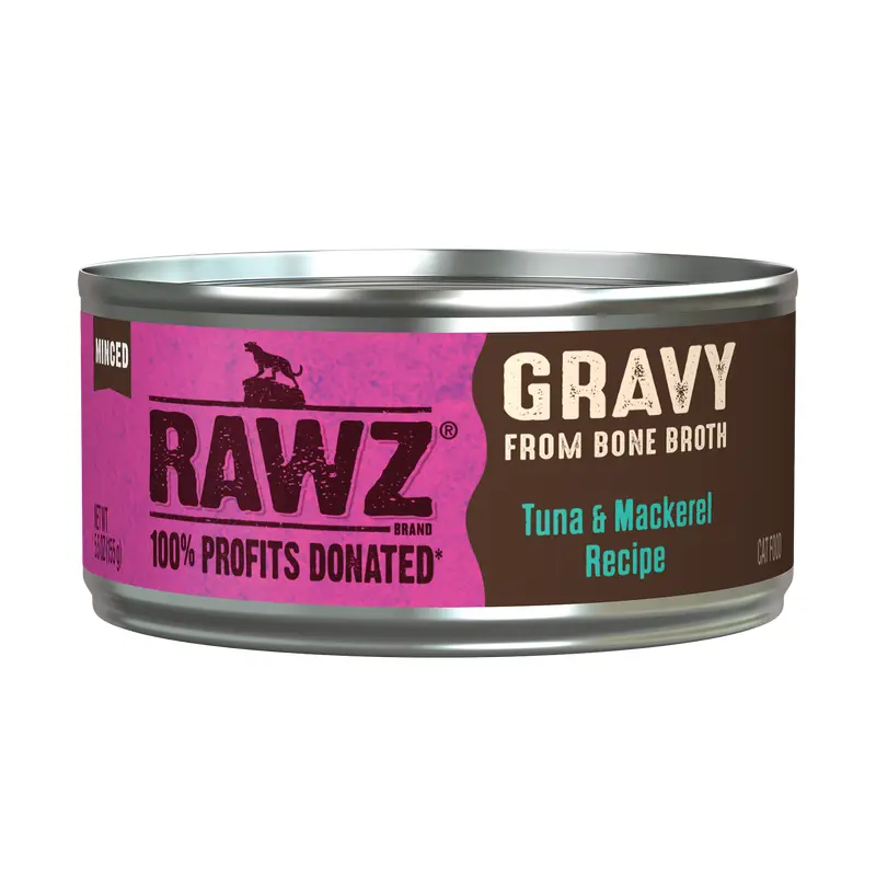 Rawz Tuna & Mackerel Gravy Cat Canned 5.5oz