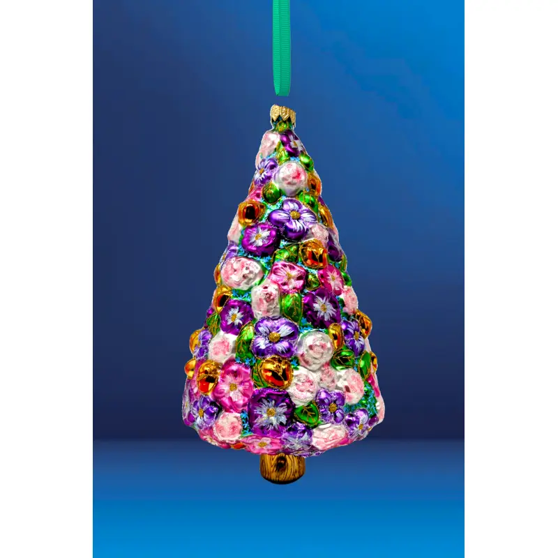 Floral Fetish Tree Polish Glass Ornament