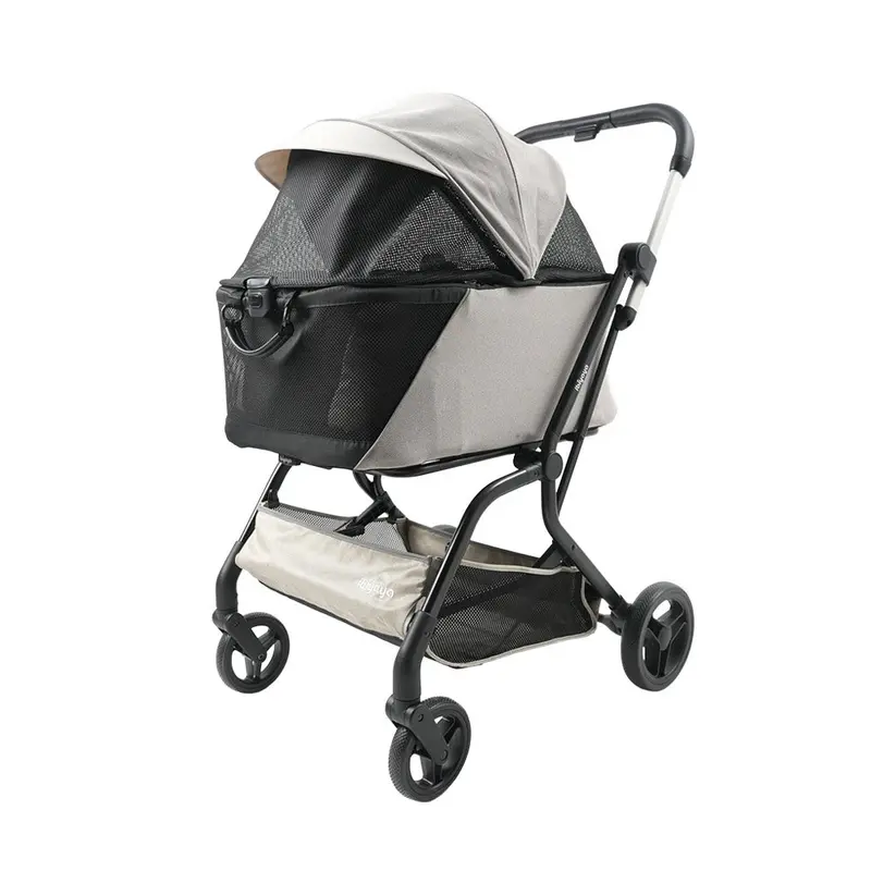 InstaCollapse Detachable Dog Stroller  Taupe