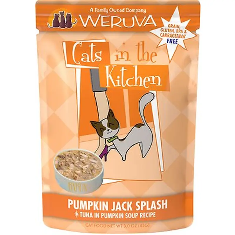 Weruva Cats in the Kitchen Pumpkin Jack Splash Tuna in Pumpkin Soup Pouch