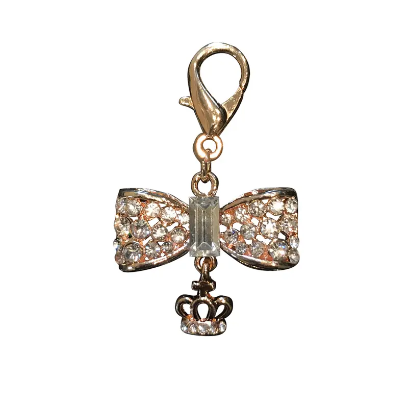 Bow with Crown Collar Charm