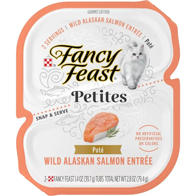 Fancy Feast Petites Wild Alaskan Salmon Pate Wet Cat Food (2.8oz)
