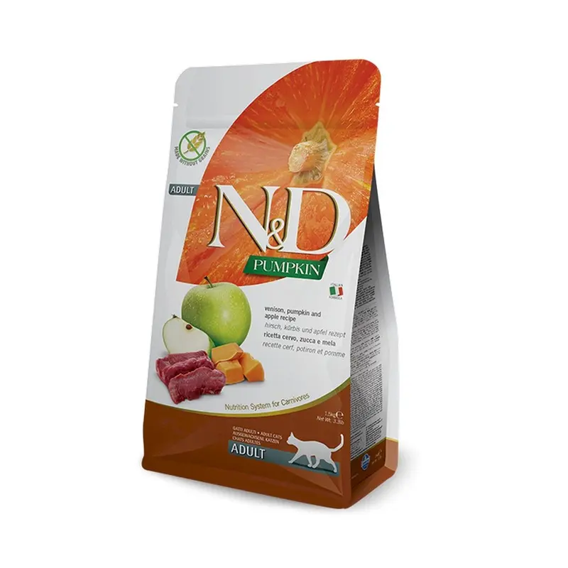 Farmina N&D Pumpkin Grain Free Dry Cat Food - Venison & Pumpkin - 11lb Bag