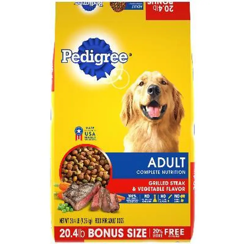 Pedigree Dry Dog Food Adult Grilled Steak & Vegetable Flavor