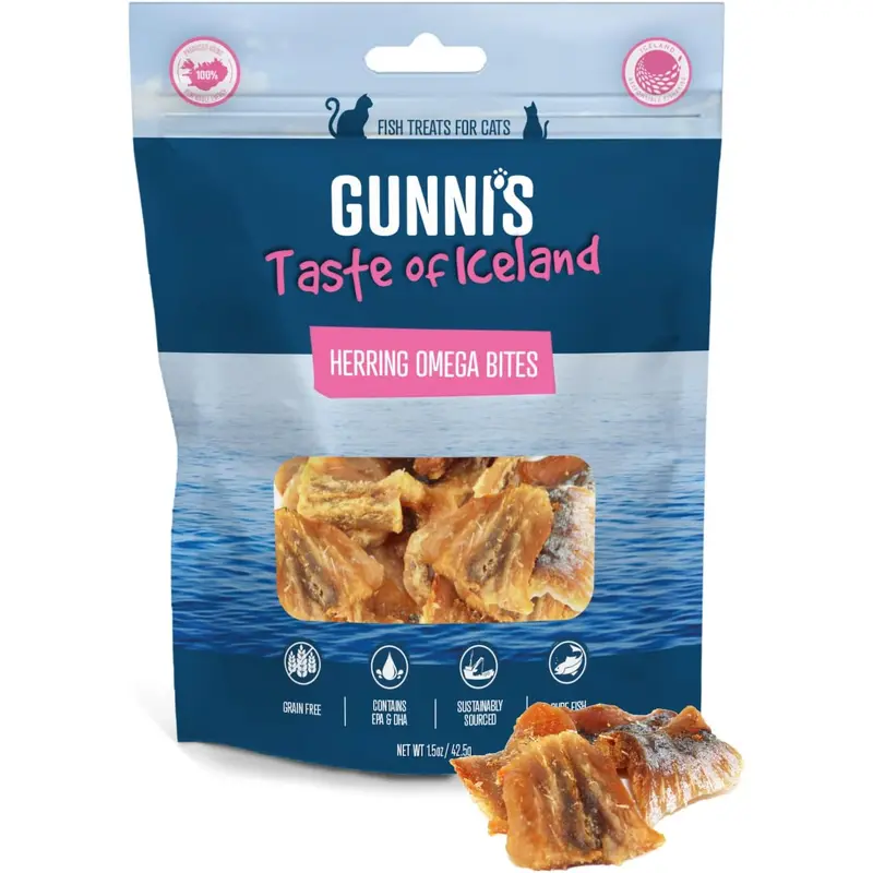 Gunni's Herring Omega Bites Cat Treats 1.5 oz