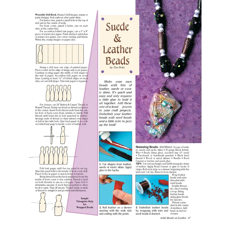 Artful Beads on Leather