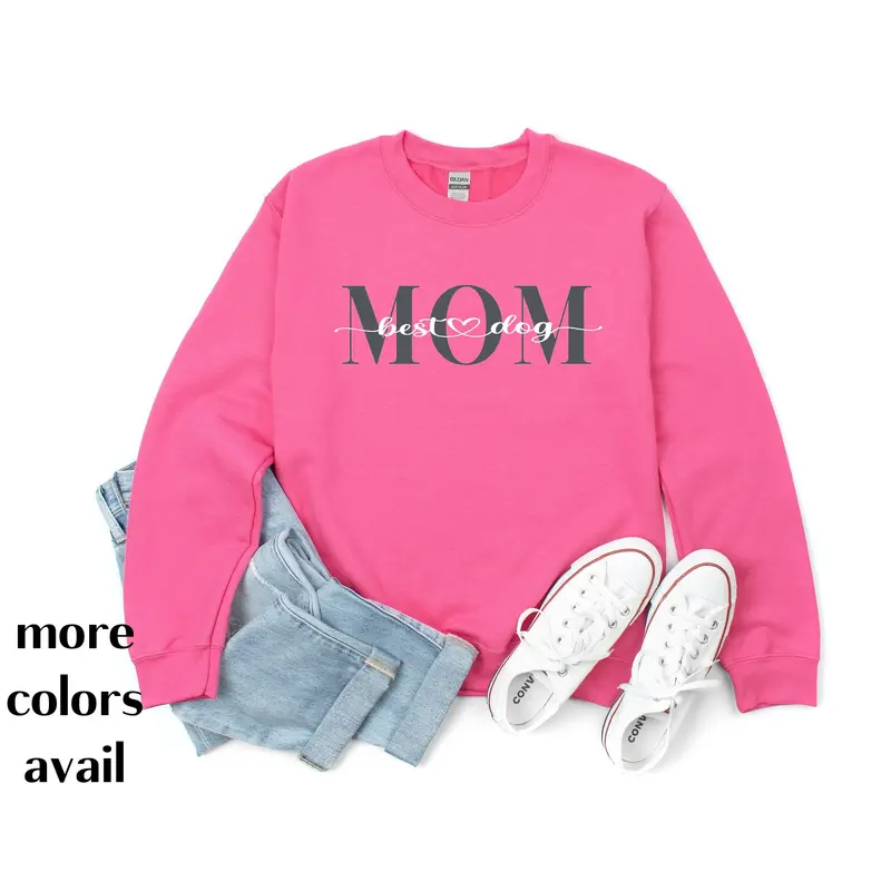 Best Dog Mom Crewneck Sweatshirt