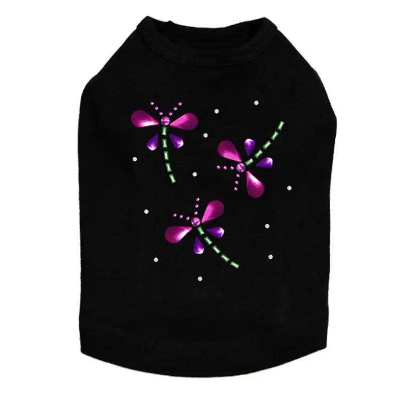 Pink & Purple Nailhead Dragonflies - Dog Tank