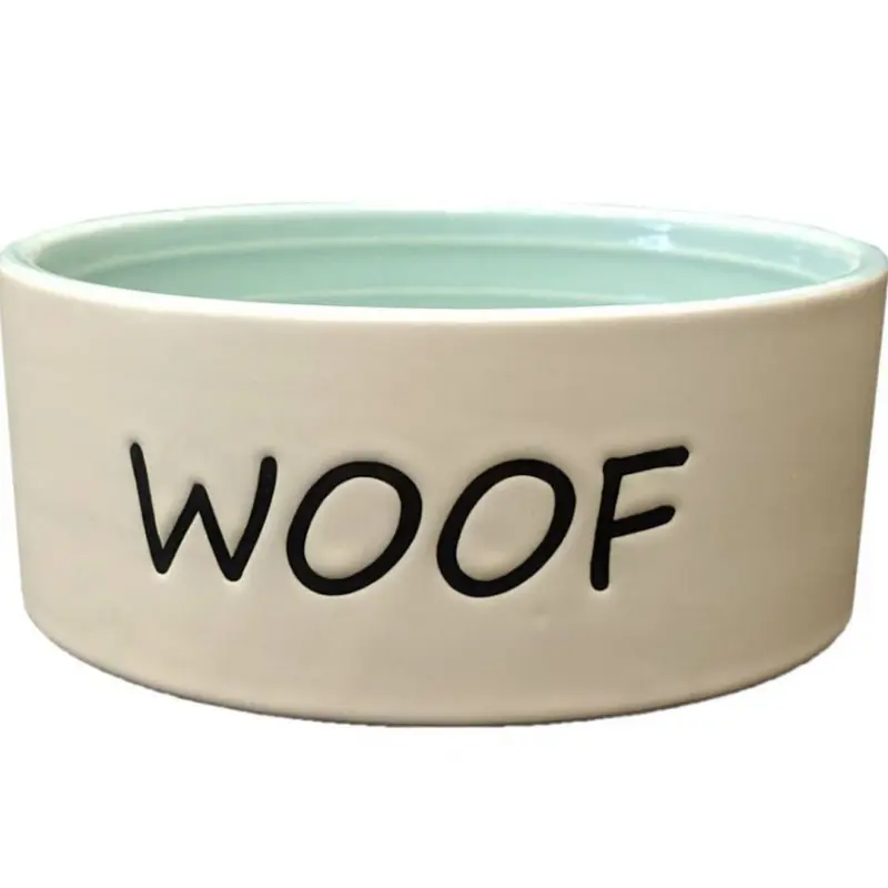Ethical Pet Woof Dog Dish Green