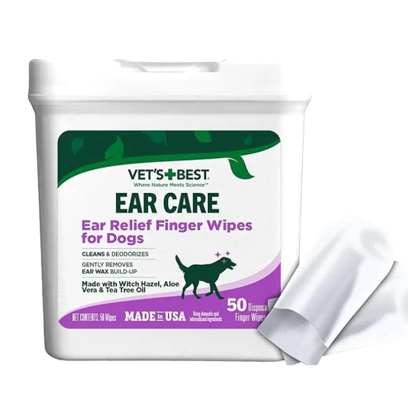 Vets Best Ear Relief Finger Wipes
