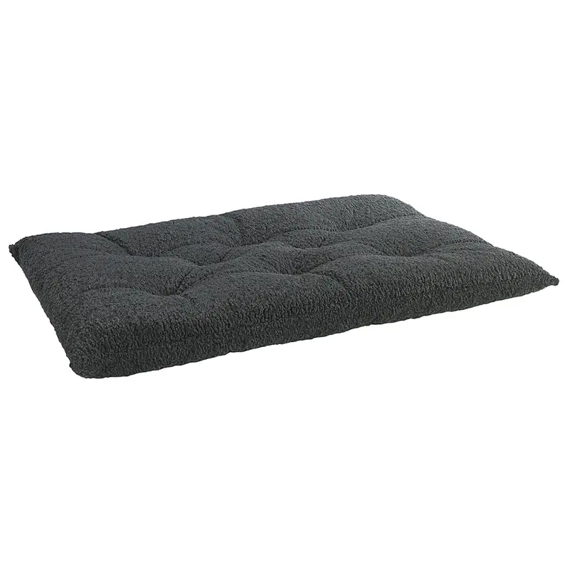 Grey Sheepskin Tufted Cushion