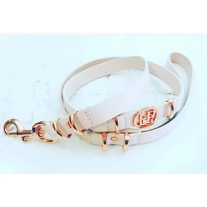 Leather Dog Lead - Blush