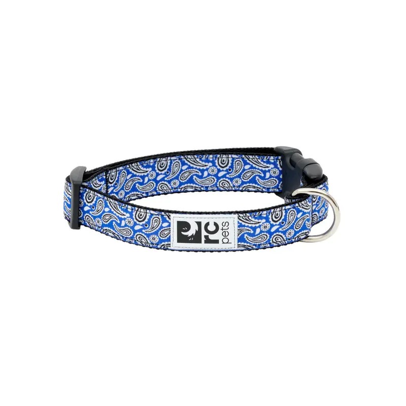 RC PETS Dog Clip Collar, Rebel Blue, L, 1"/ 15"-25"