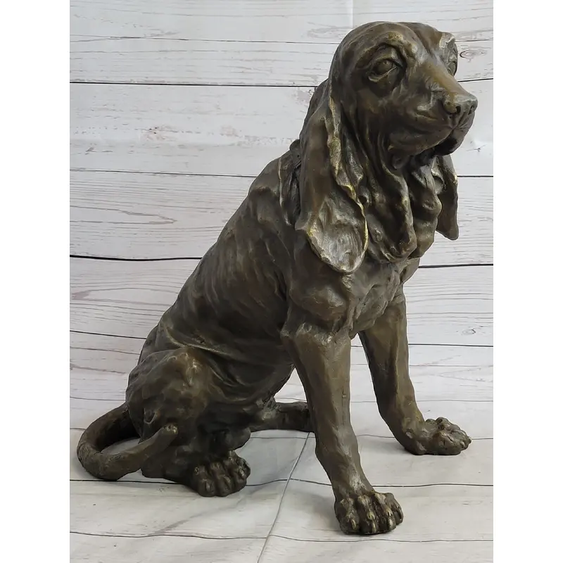 Bloodhound Basset Hound Wrinkly Dog Figure Statue Sculpture 14" x 18"