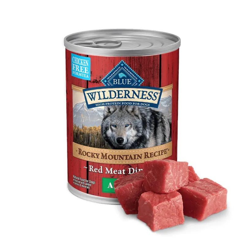 Blue Buffalo Wilderness Adult Rocky Mountain Recipe Red Meat Recipe Dog Cans (12.5oz)
